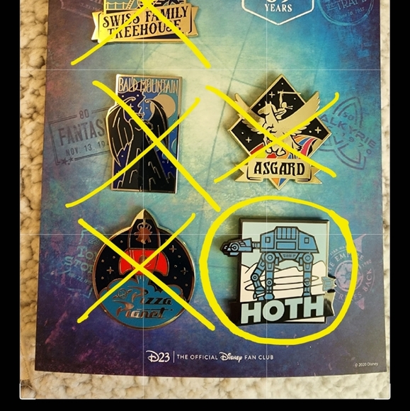 Disney Trading Pin HOTH from STAR WARS D23 Exclusive - Picture 2 of 3